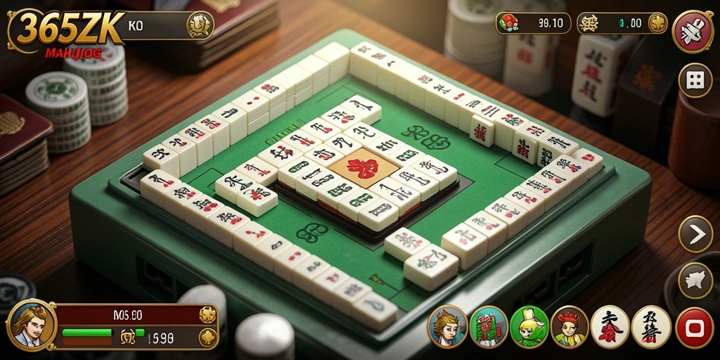 Tangkapan layar gameplay 365ZK menampilkan keseruan Mahjong.