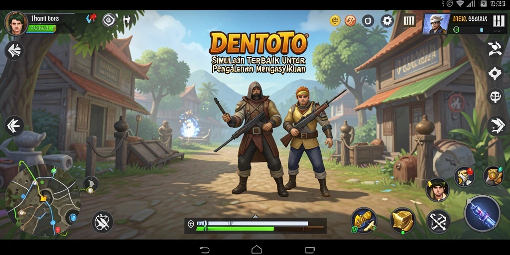 Screenshot dari gameplay DENTOTO memperlihatkan aksi simulasi yang dinamis.