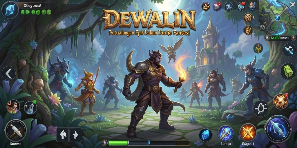 Tampilan gameplay DEWALIN yang memikat dengan pertarungan seru.