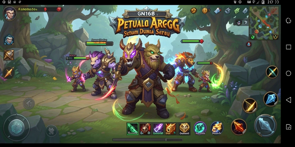Tampilan mendebarkan dari gameplay ARPG GN168.