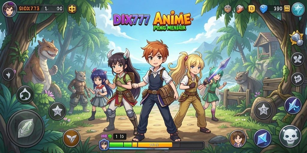 Tampilan gameplay yang menakjubkan di IDX777 dengan karakter Anime.