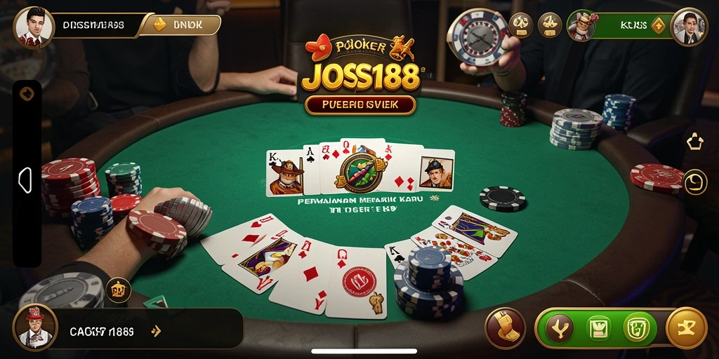 Screenshot JOSS188 menampilkan aksi seru permainan Poker.