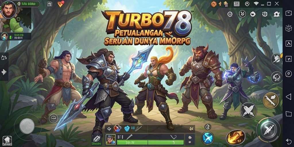 Screenshot utama TURBO78 menampilkan aksi seru dalam dunia MMORPG.
