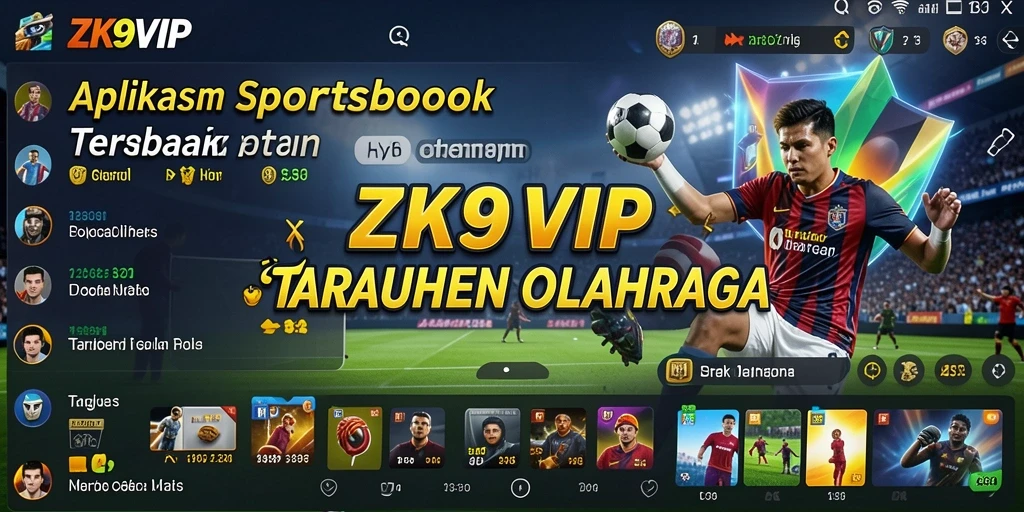 Screenshot gameplay utama ZK9VIP yang menampilkan taruhan olahraga.